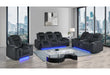 U8000 BLACK PWR REC SOFA/PWR CON REC LOVESEAT/PWR RECLINER W/PHR - De Avenue Furniture