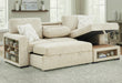 U0222 IVORY PULL OUT SOFA BED WITH SPEAKER AND 2 PILLOWS - De Avenue Furniture