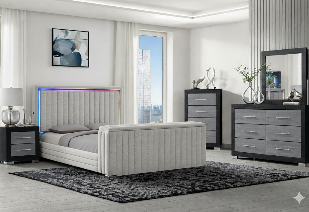 ELIAS/EMMA TV FB NATURAL KING BED GROUP - De Avenue Furniture