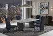 D2502 DINING TABLE AND 6 D12 BLACK DINING CHAIR - De Avenue Furniture