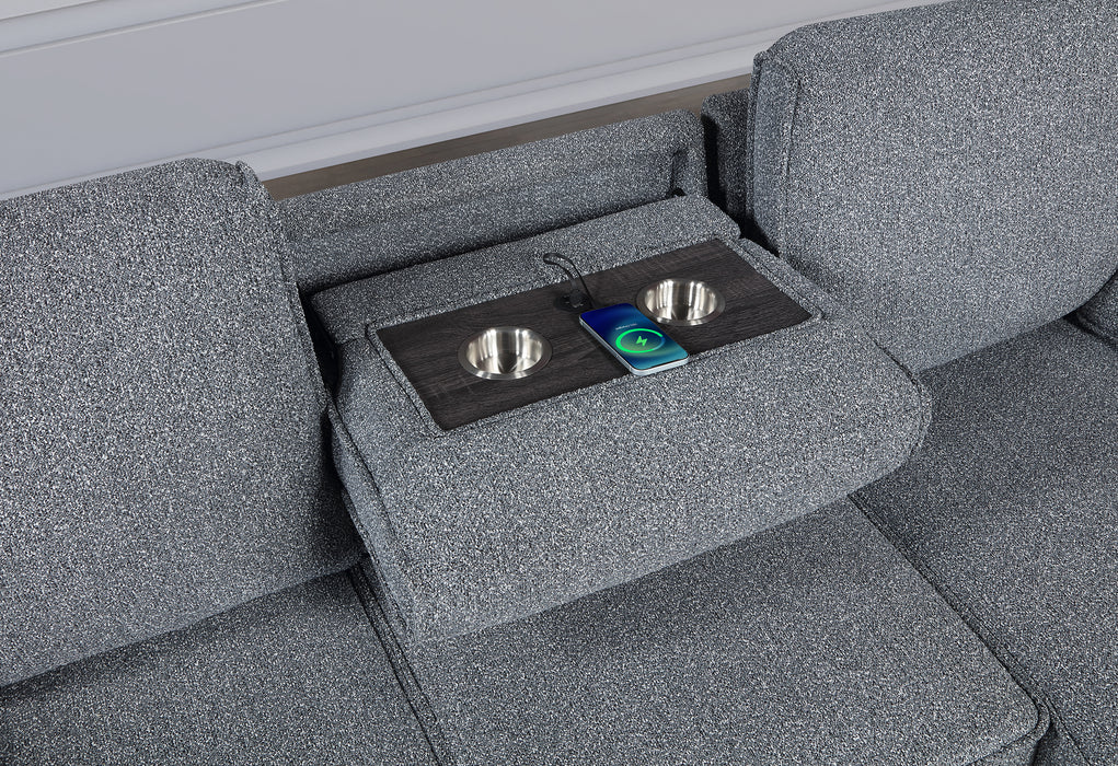 U0808 DARK GREY REVERSIBLE SOFA BED - De Avenue Furniture