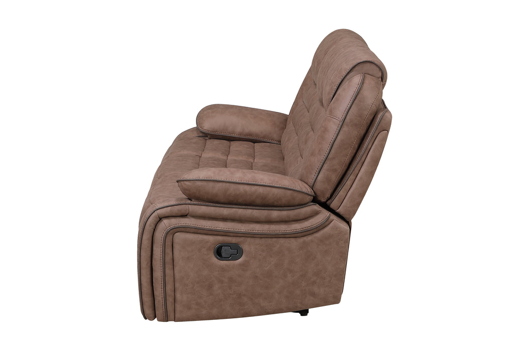 U2250 BROWN RECLINING SOFA - De Avenue Furniture