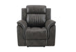 U8517 GREY RECLINING SOFA/CONSOLE RECLINING LOVESEAT/GLIDER RECLINER - De Avenue Furniture