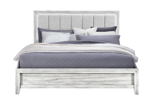 ELSIE GREY KING BED WITH LED - De Avenue Furniture
