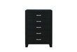 REID BLACK QUEEN BED DRESSER MIRROR NIGHTSTAND - De Avenue Furniture