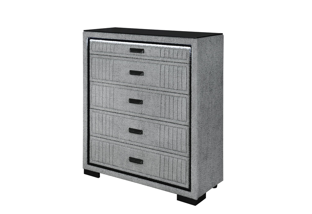 ISABELLA GREY CHEST WITH LED - De Avenue Furniture