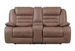 U2250 BROWN CONSOLE RECLINING LOVESEAT - De Avenue Furniture