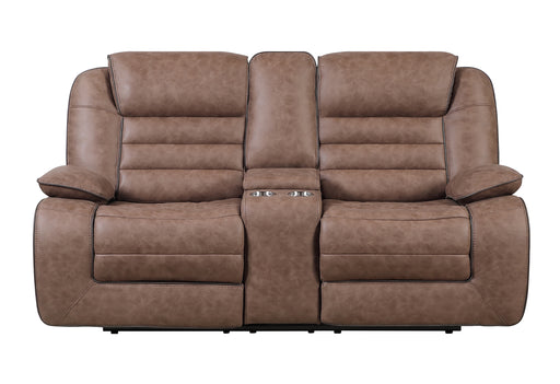 U2250 BROWN CONSOLE RECLINING LOVESEAT - De Avenue Furniture